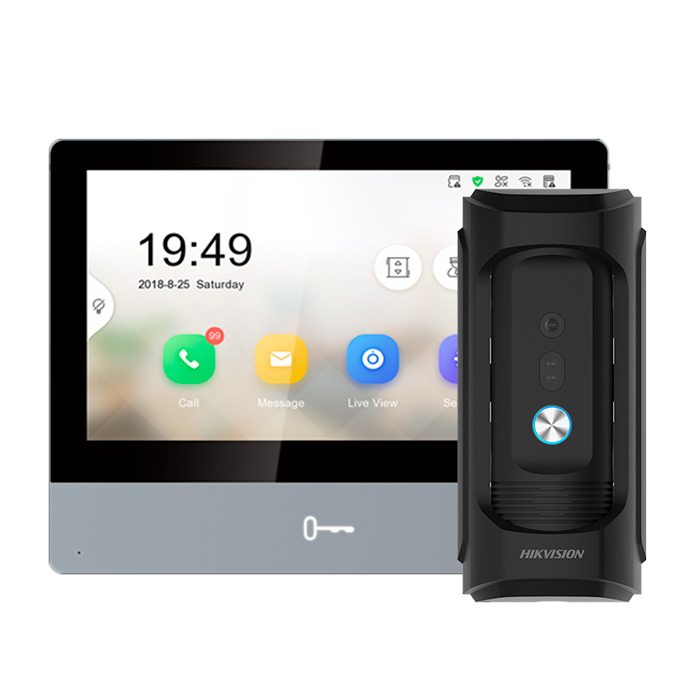 Комплект відеодомофону Hikvision DS-KH8350-TE1 + DS-KB8113-IME1