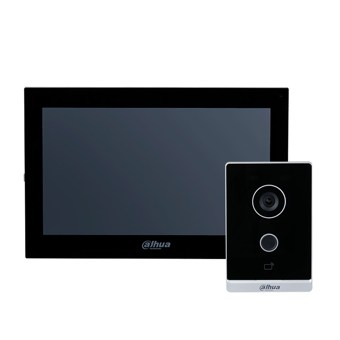 Комплект відеодомофону Dahua DHI-VTH5341G-W + DHI-VTO2211G-WP