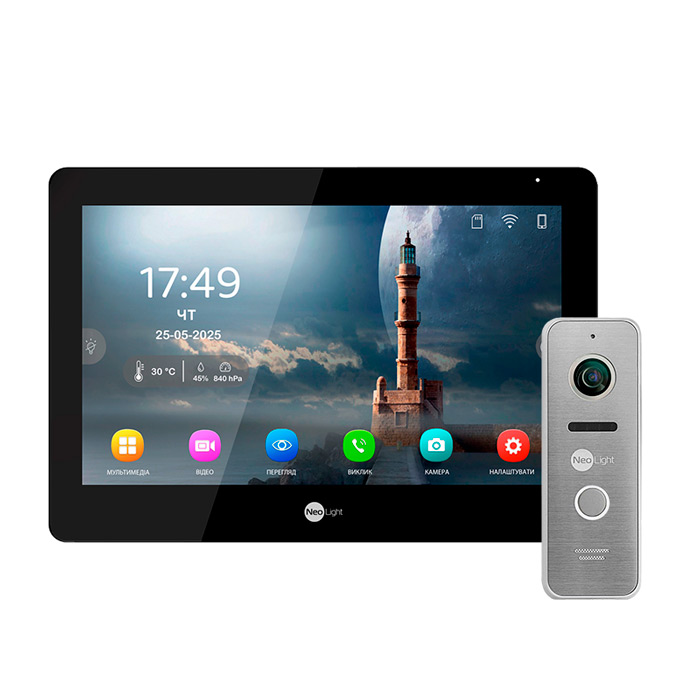 Комплект відеодомофону NeoLight Mezzo Hybrid HD KIT B/Silver