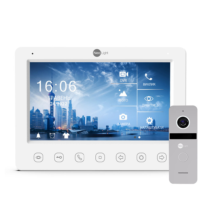 Комплект відеодомофону NeoLight NeoKIT FHD Pro Silver