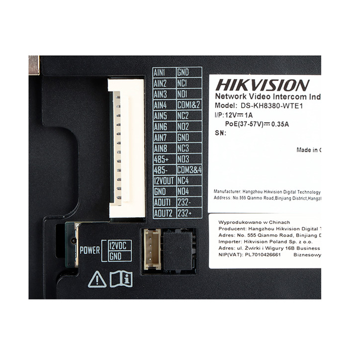 Відеодомофон Hikvision DS-KH8380-WTE1