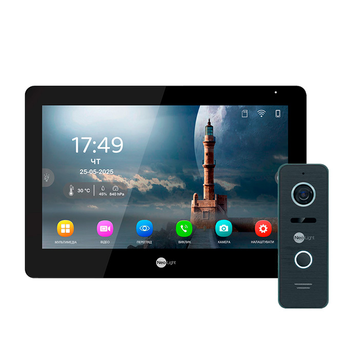 Комплект відеодомофону NeoLight Mezzo Hybrid HD KIT B/Graphite