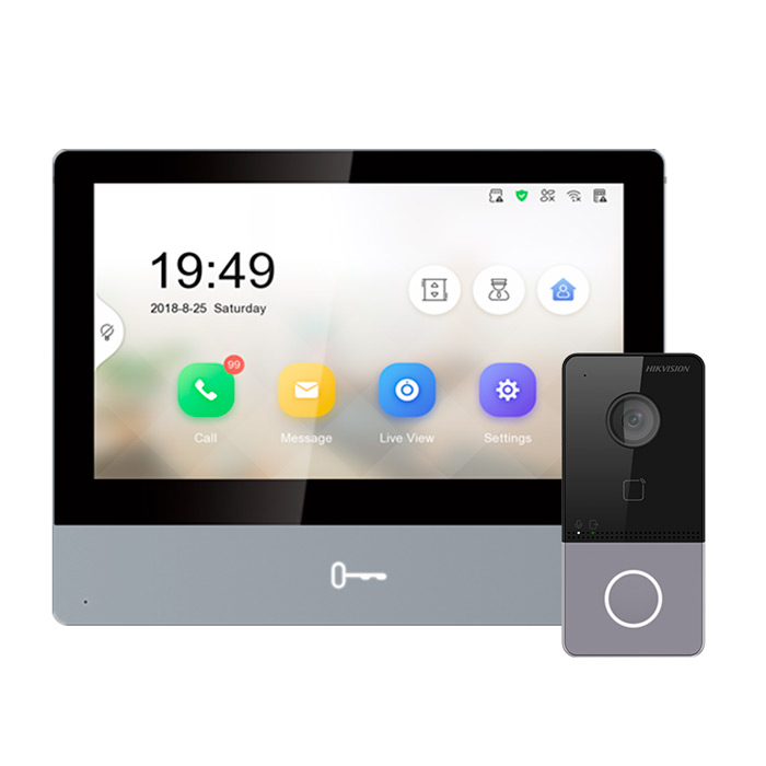 Комплект відеодомофону Hikvision DS-KH8350-WTE1 + DS-KV6113-WPE1