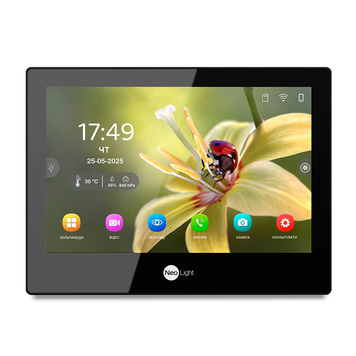 Відеодомофон NeoLight Alpha Hybrid Black