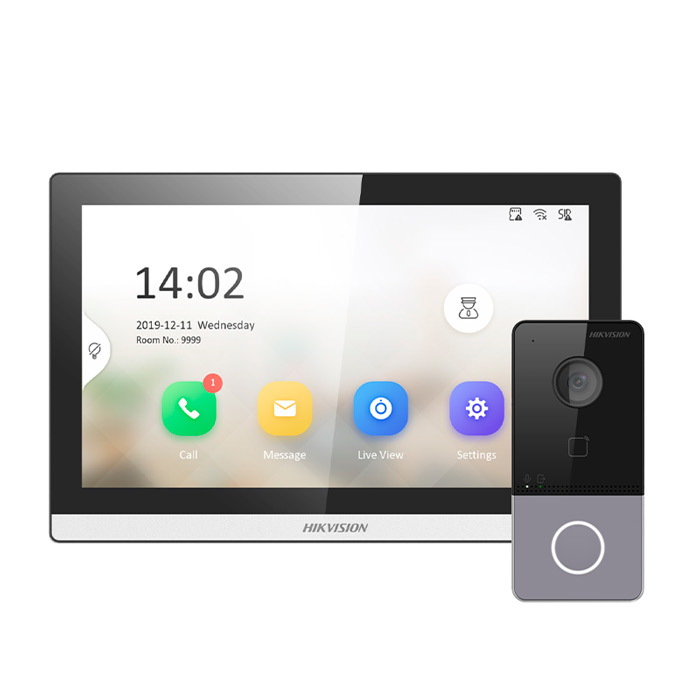 Комплект відеодомофону Hikvision DS-KH6350-WTE1 + DS-KV6113-WPE1